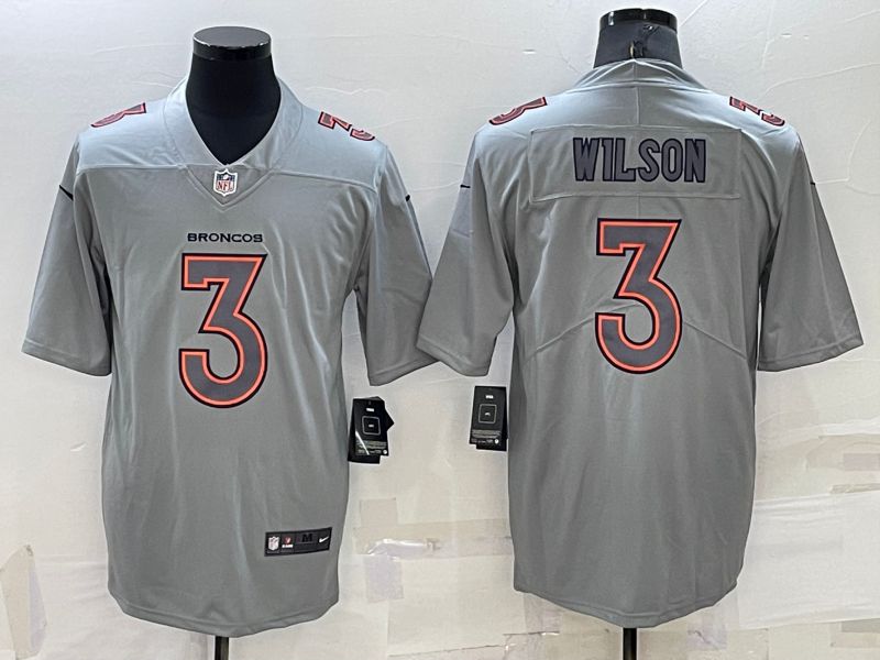 Men Denver Broncos #3 Wilson Grey 2022 Nike Limited Vapor Untouchable NFL Jerseys